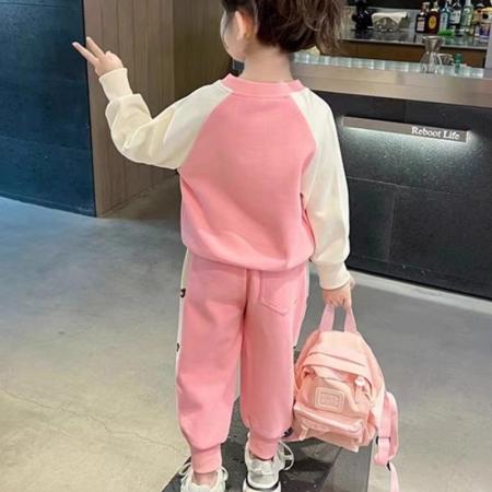 女童休闲卫衣套装春秋季新款时髦洋气炸街儿童宝宝网红两件套 童装批发宝宝服饰批发