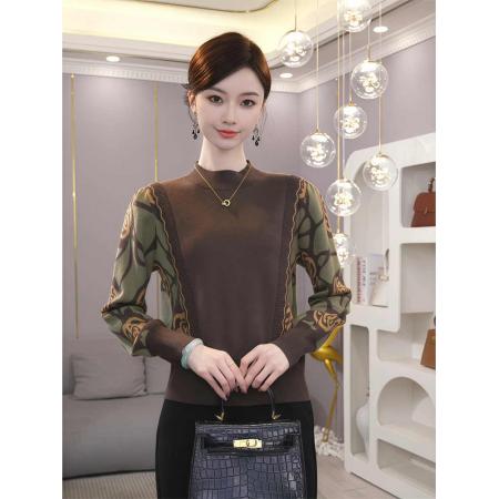 FA50095# 早秋新款女装穿搭毛衣慵懒高级感假两件针织衫上衣内搭打底衫 服裝批發女裝批發服飾貨源