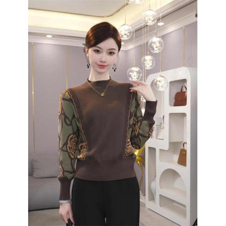 FA50095# 早秋新款女装穿搭毛衣慵懒高级感假两件针织衫上衣内搭打底衫 服裝批發女裝批發服飾貨源