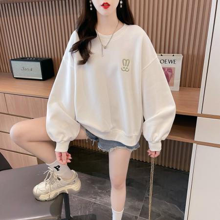 FA50130# 仿华棉复合贝贝绒卫衣女加绒加厚 服裝批發女裝批發服飾貨源