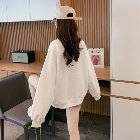 FA50130# 仿华棉复合贝贝绒卫衣女加绒加厚 服裝批發女裝批發服飾貨源