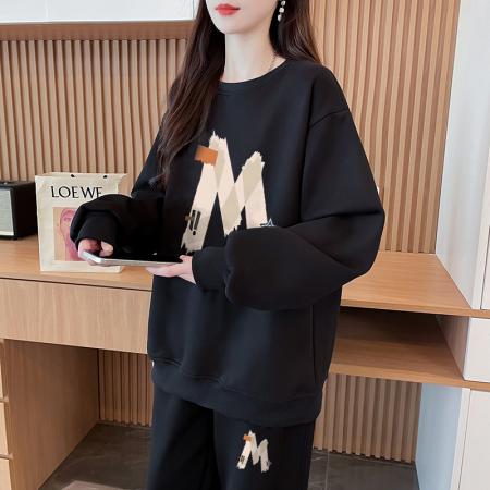 FA50152# 纯棉华棉复薄款/加厚加绒复银狐绒秋冬休闲运动套装 服裝批發女裝批發服飾貨源