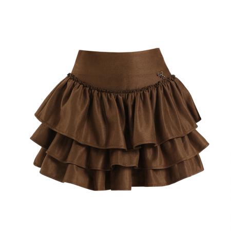 FA50162# 芭蕾风鹿皮绒半身裙高腰设计感小个子甜辣蛋糕蓬蓬短裙 服裝批發女裝批發服飾貨源