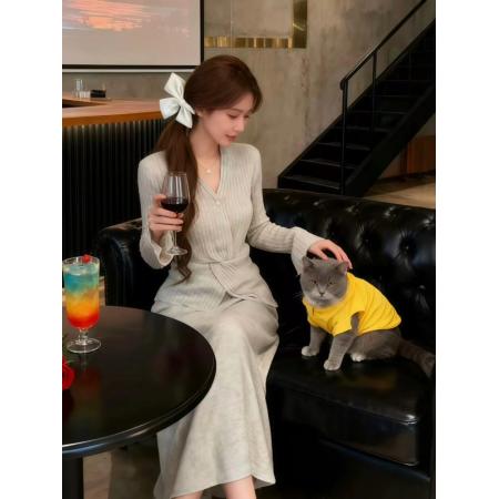 FA50170# 冬装搭配一整套独特超好看韩系穿搭别致绝美减龄针织毛衣套装 服裝批發女裝批發服飾貨源