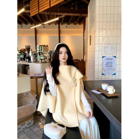 FA50198# 新一颗甜桃yikett昭和暖阳双面尼外套 服裝批發女裝批發服飾貨源