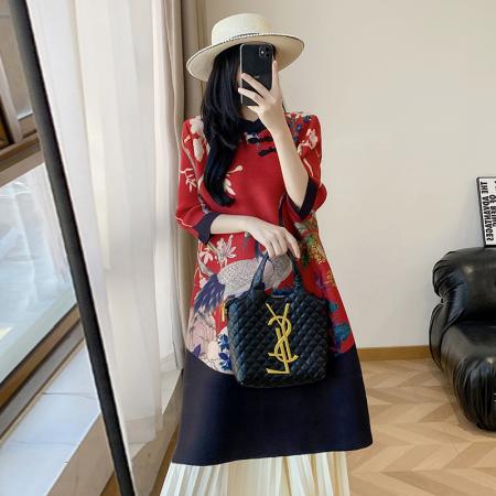 FA50214# 新款连衣裙小众设计改良旗袍秋装新款高端气质复古大码女装 服裝批發女裝批發服飾貨源