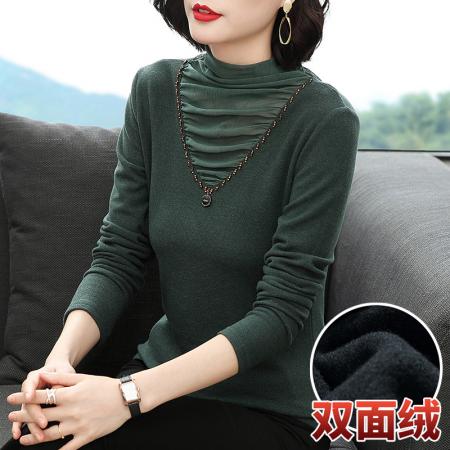 FA50251# 打底衫女秋装新款内搭高领春衣百搭镂空百搭长袖上衣t恤女 服裝批發女裝批發服飾貨源