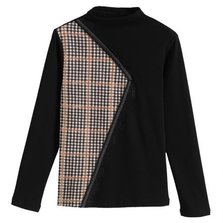 FA50258# 新款小衫洋气上衣女式高档内搭打底衫秋冬半高领长袖t恤 服裝批發女裝批發服飾貨源