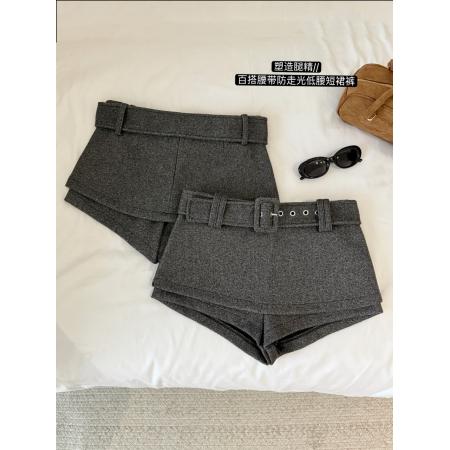 FA50295# 秋冬针织呢短款辣妹裙裤宽腰带半身裙裙子女 服裝批發女裝批發服飾貨源