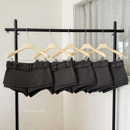 FA50295# 秋冬针织呢短款辣妹裙裤宽腰带半身裙裙子女 服裝批發女裝批發服飾貨源