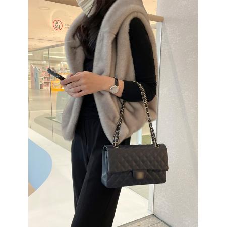 FA50328# 大气奢华韩国Chic毛毛马甲连帽水貂毛皮草宽松坎肩韩版马夹外套 服裝批發女裝批發服飾貨源