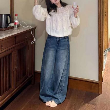 FA50336# 显瘦慵懒气质温柔柔软垂感百搭设计感毛衣女冬季新款时尚衣服 服裝批發女裝批發服飾貨源