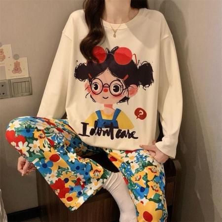 FA50353# 秋冬季德绒长袖套装少女感网红爆款直播高品卡通保暖 服裝批發女裝批發服飾貨源