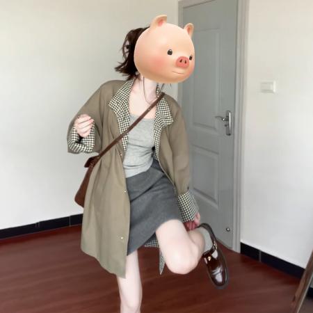 FA50407# 卡其色风衣外套女新款早秋季小个子巨好看高级感英伦风中长款 服裝批發女裝批發服飾貨源