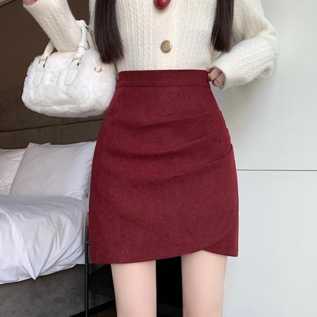 FA50410# 新款韩版秋冬季新款气质高腰性感黑色不规则显瘦辣妹短裙 服裝批發女裝批發服飾貨源