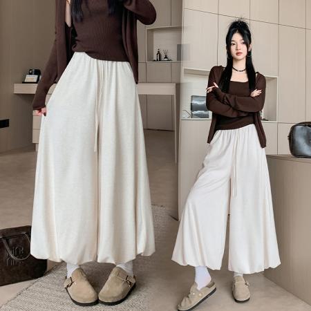 花苞裙裤女秋冬季新款高腰宽松显瘦垂感灯笼裤糯米裤阔腿裤 服裝批發女裝批發服飾貨源