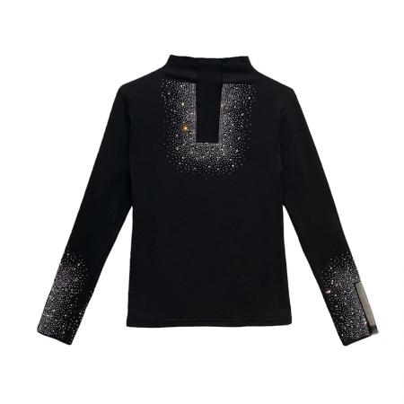 FA50421# 秋冬季新款镂空洋气重工艺烫钻上衣女长袖百搭打底衫潮款 服裝批發女裝批發服飾貨源