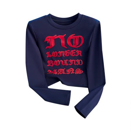 新款磨毛加厚圆领套头百搭长袖打底衫爆款网红上衣 服裝批發女裝批發服飾貨源