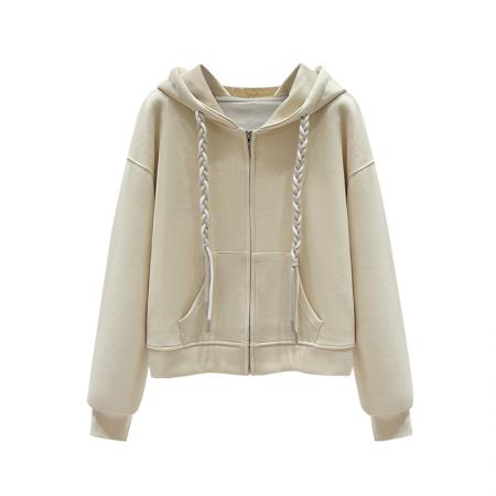 秋款卫衣女新款韩版连帽宽松纯色小清新外套女 服裝批發女裝批發服飾貨源