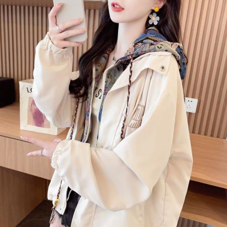 秋装原版质量加内里大码刺绣拉链夹克冲锋衣棒球服女 服裝批發女裝批發服飾貨源