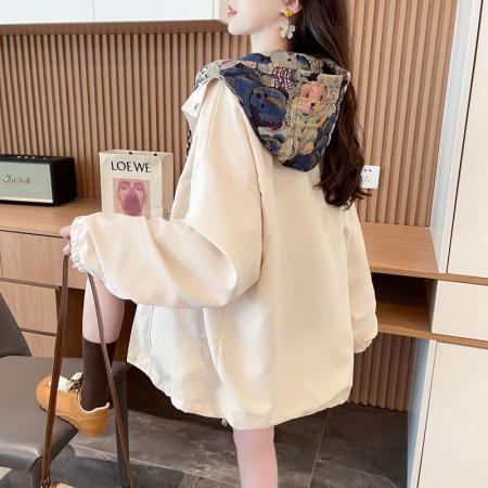 秋装原版质量加内里大码刺绣拉链夹克冲锋衣棒球服女 服裝批發女裝批發服飾貨源