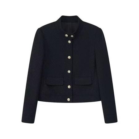 新款气质千金高级名媛法式小香风春秋外套立领短款百搭上衣 服裝批發女裝批發服飾貨源