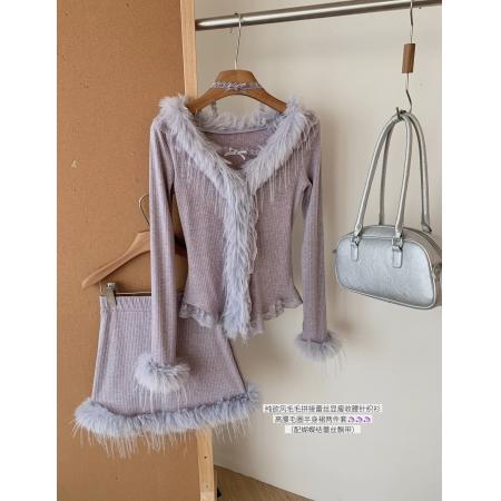 瑞茜紫垣听雪秋冬纯欲风小众设计显瘦上衣短裙 服裝批發女裝批發服飾貨源