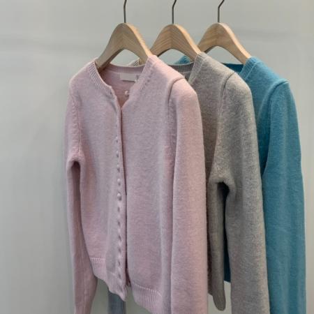 韩版ins超火圆领单排扣毛针织开衫 服裝批發女裝批發服飾貨源