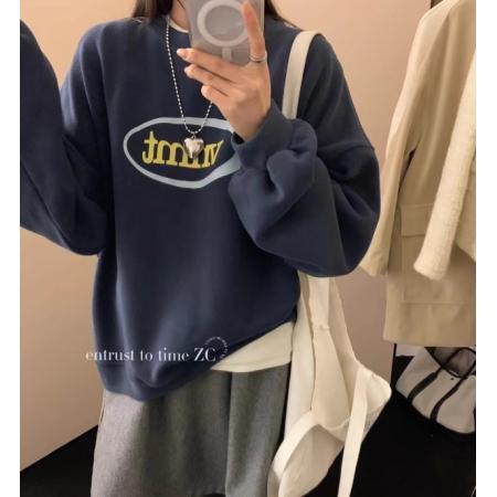 CX13611# 最便宜服饰批发 超火cec卫衣女春秋韩版oversize无帽薄款外套ins潮学生宽松上衣服