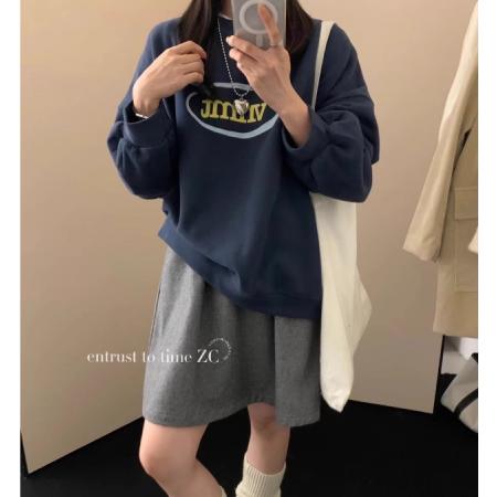 CX13611# 最便宜服饰批发 超火cec卫衣女春秋韩版oversize无帽薄款外套ins潮学生宽松上衣服