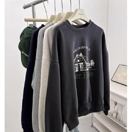 CX13611# 最便宜服饰批发 超火cec卫衣女春秋韩版oversize无帽薄款外套ins潮学生宽松上衣服