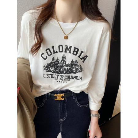 CX13611# 最便宜服饰批发 纯棉长袖t恤女宽松韩版ins潮春夏季新款中长款半袖上衣ins潮