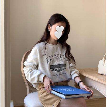 CX13611# 最便宜服饰批发 超火cec卫衣女春秋韩版oversize无帽薄款外套ins潮学生宽松上衣服