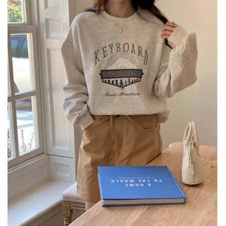 CX13611# 最便宜服饰批发 超火cec卫衣女春秋韩版oversize无帽薄款外套ins潮学生宽松上衣服