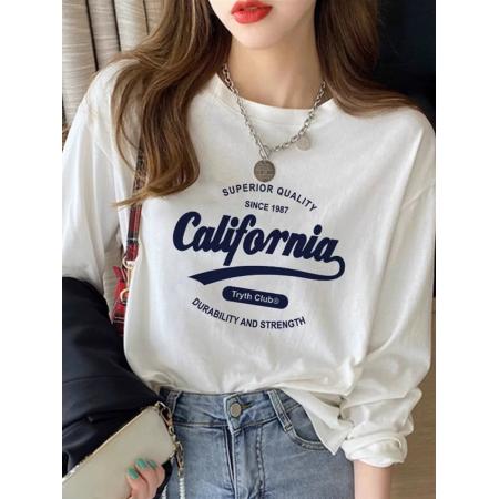 CX13611# 最便宜服饰批发 纯棉长袖t恤女宽松韩版ins潮春夏季新款中长款半袖上衣ins潮