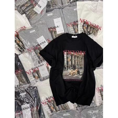 CX13611# 最便宜服饰批发 纯棉短袖t恤女宽松韩版ins潮春夏季新款中长款半袖上衣ins潮