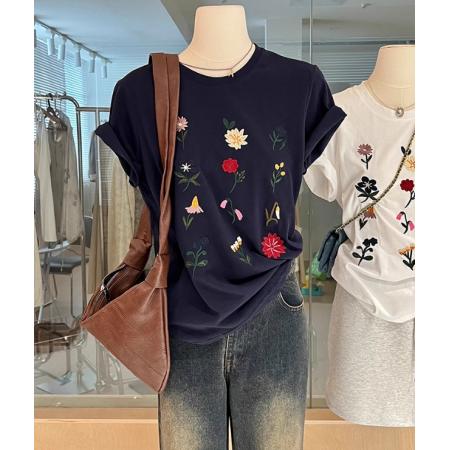 CX13611# 最便宜服饰批发 纯棉短袖t恤女宽松韩版ins潮春夏季新款中长款半袖上衣ins潮