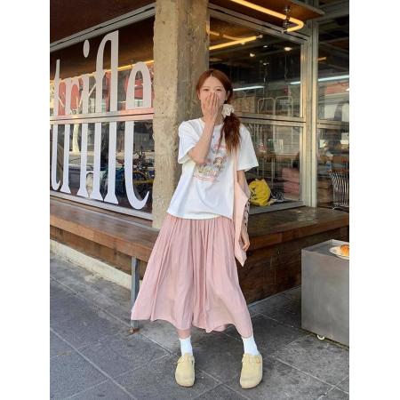 CX13611# 最便宜服饰批发 纯棉短袖t恤女宽松韩版ins潮春夏季新款中长款半袖上衣ins潮