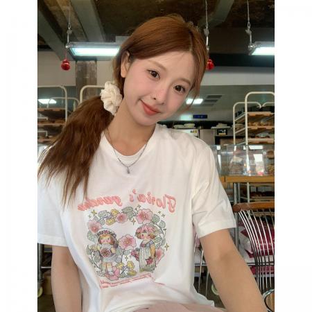 CX13611# 最便宜服饰批发 纯棉短袖t恤女宽松韩版ins潮春夏季新款中长款半袖上衣ins潮