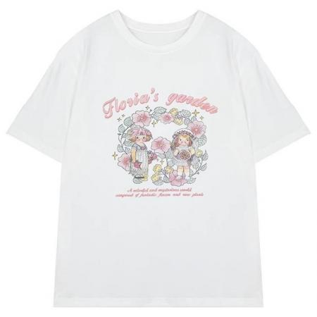 CX13611# 最便宜服饰批发 纯棉短袖t恤女宽松韩版ins潮春夏季新款中长款半袖上衣ins潮