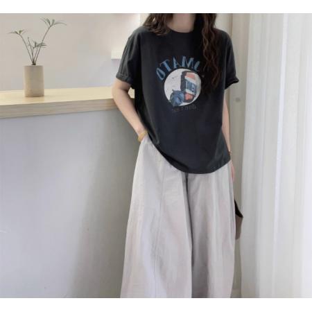 CX13611# 最便宜服饰批发 纯棉短袖t恤女宽松韩版ins潮春夏季新款中长款半袖上衣ins潮