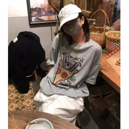 CX13611# 最便宜服饰批发 纯棉短袖t恤女宽松韩版ins潮春夏季新款中长款半袖上衣ins潮