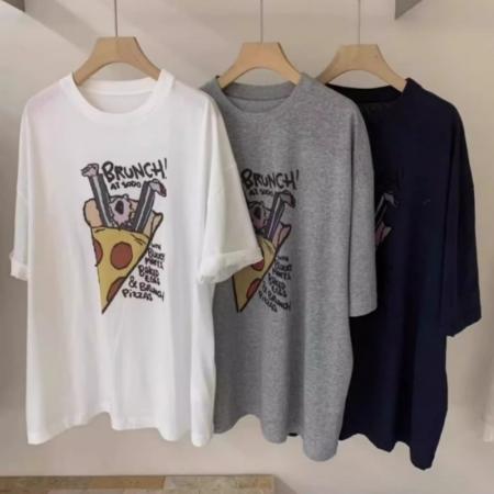 CX13611# 最便宜服饰批发 纯棉短袖t恤女宽松韩版ins潮春夏季新款中长款半袖上衣ins潮