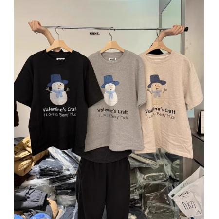 CX13611# 最便宜服饰批发 纯棉短袖t恤女宽松韩版ins潮春夏季新款中长款半袖上衣ins潮