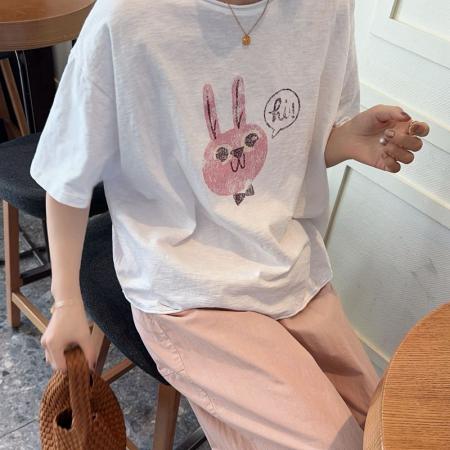 CX13611# 最便宜服饰批发 纯棉短袖t恤女宽松韩版ins潮春夏季新款中长款半袖上衣ins潮