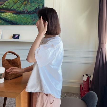 CX13611# 最便宜服饰批发 纯棉短袖t恤女宽松韩版ins潮春夏季新款中长款半袖上衣ins潮