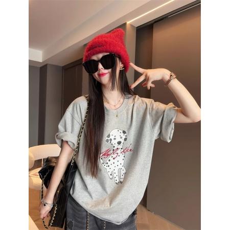 CX13611# 最便宜服饰批发 纯棉短袖t恤女宽松韩版ins潮春夏季新款中长款半袖上衣ins潮