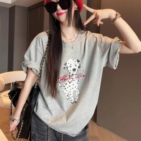 CX13611# 最便宜服饰批发 纯棉短袖t恤女宽松韩版ins潮春夏季新款中长款半袖上衣ins潮