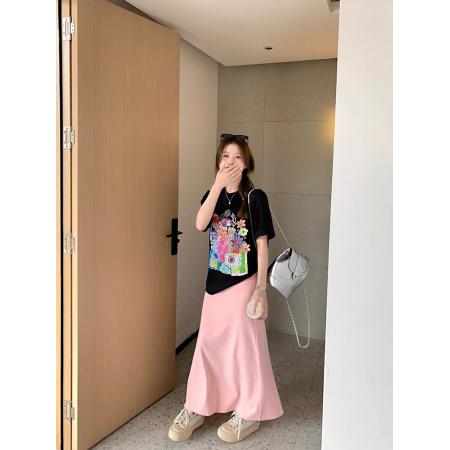 CX13611# 最便宜服饰批发 纯棉短袖t恤女宽松韩版ins潮春夏季新款中长款半袖上衣ins潮