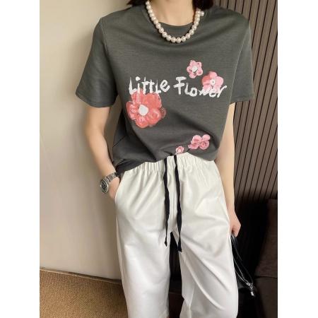 CX13611# 最便宜服饰批发 纯棉短袖t恤女宽松韩版ins潮春夏季新款中长款半袖上衣ins潮